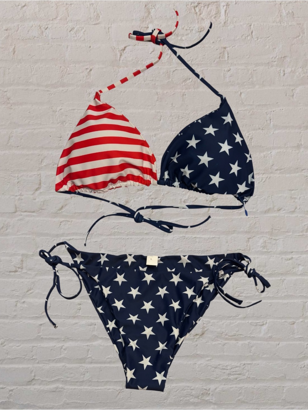🇺🇸 Stars & Stripes Triangle Bikini - Red, White & Navy Women’s  Large 🇺🇸